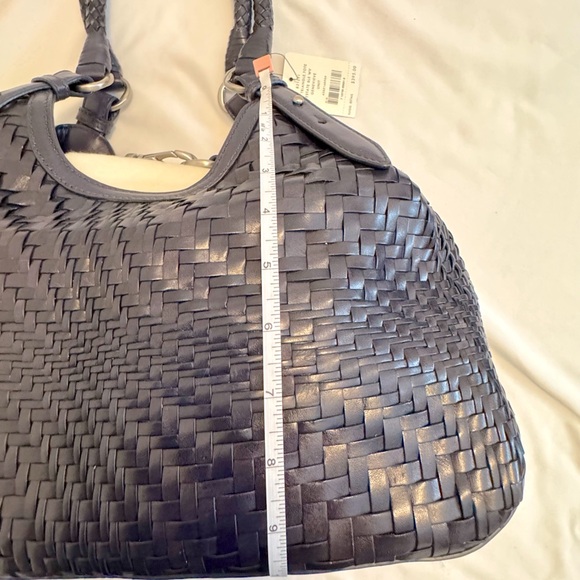 Cole Haan "Small Triangle Tote Genevieve" woven leather (in "Estate Blue") - NWT - Picture 9 of 9